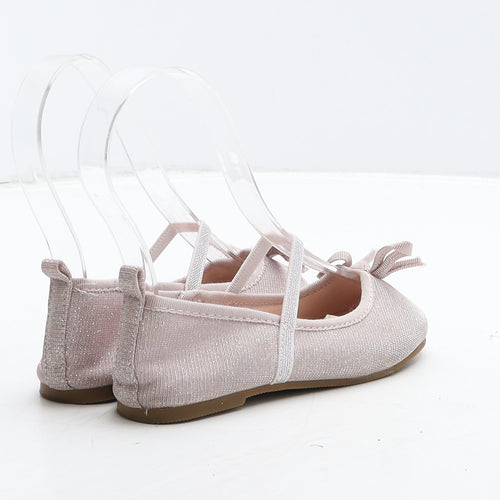 F&F Girls Pink Synthetic Ballet Flat UK 8 26