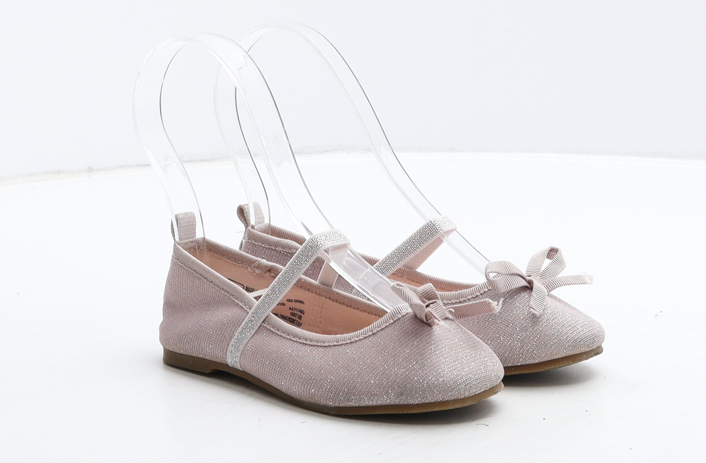 F&F Girls Pink Synthetic Ballet Flat UK 8 26