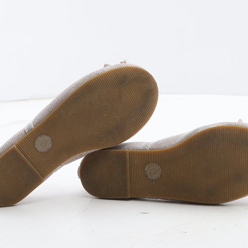 F&F Girls Pink Synthetic Ballet Flat UK 8 26