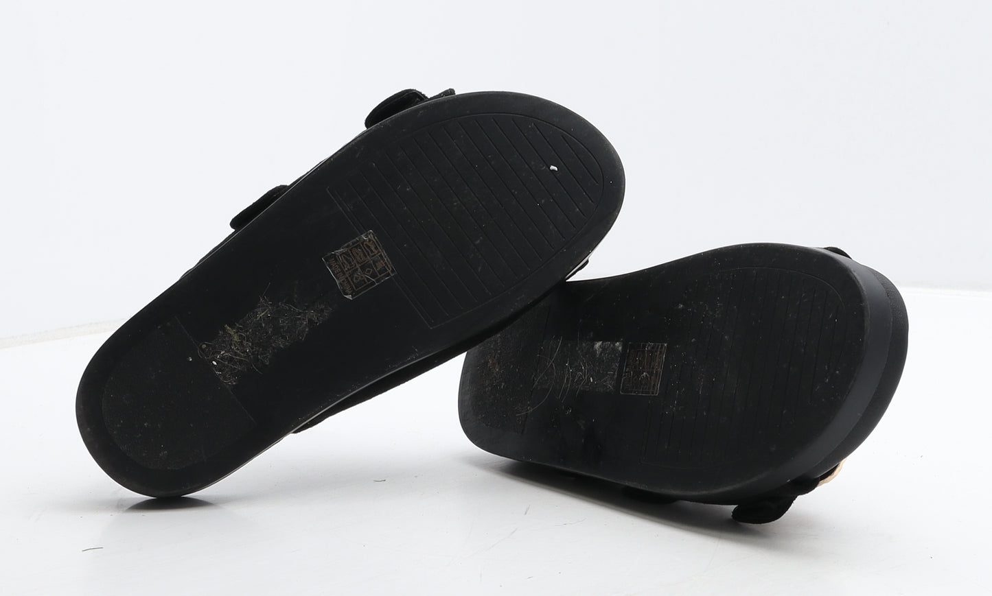 Miss Selfridge Womens Black Leather Slider Flat UK 3 36