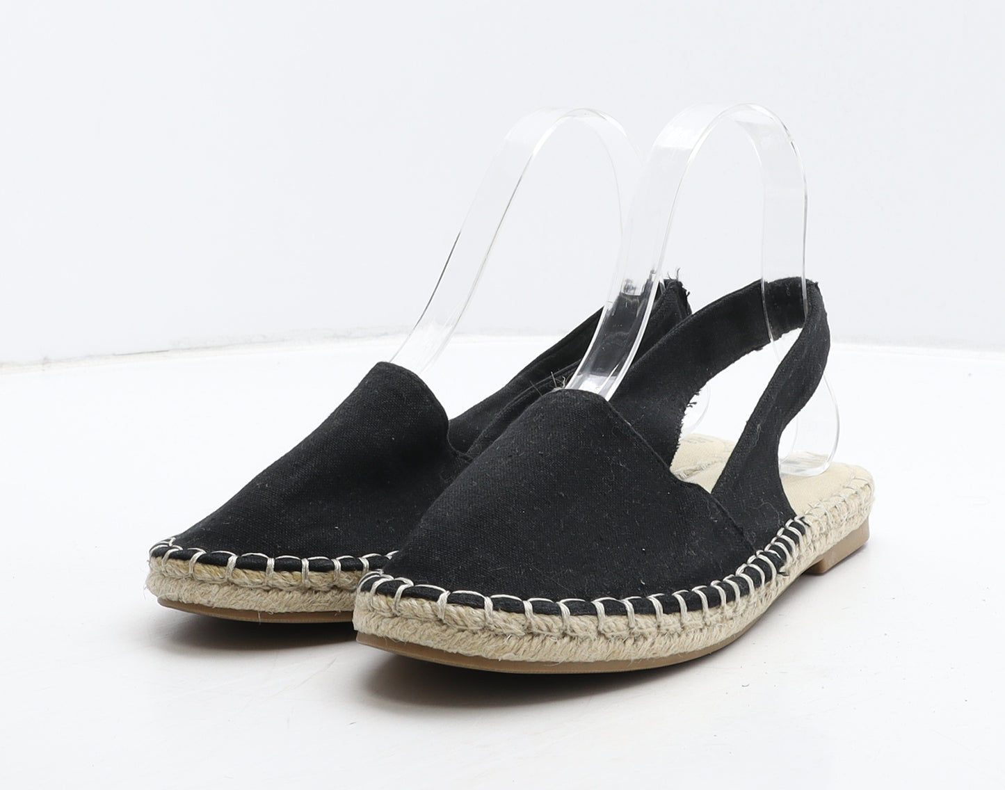 Primark Womens Black Suede Slingback Sandal UK 5 38