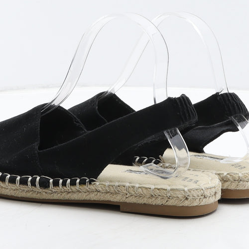 Primark Womens Black Suede Slingback Sandal UK 5 38