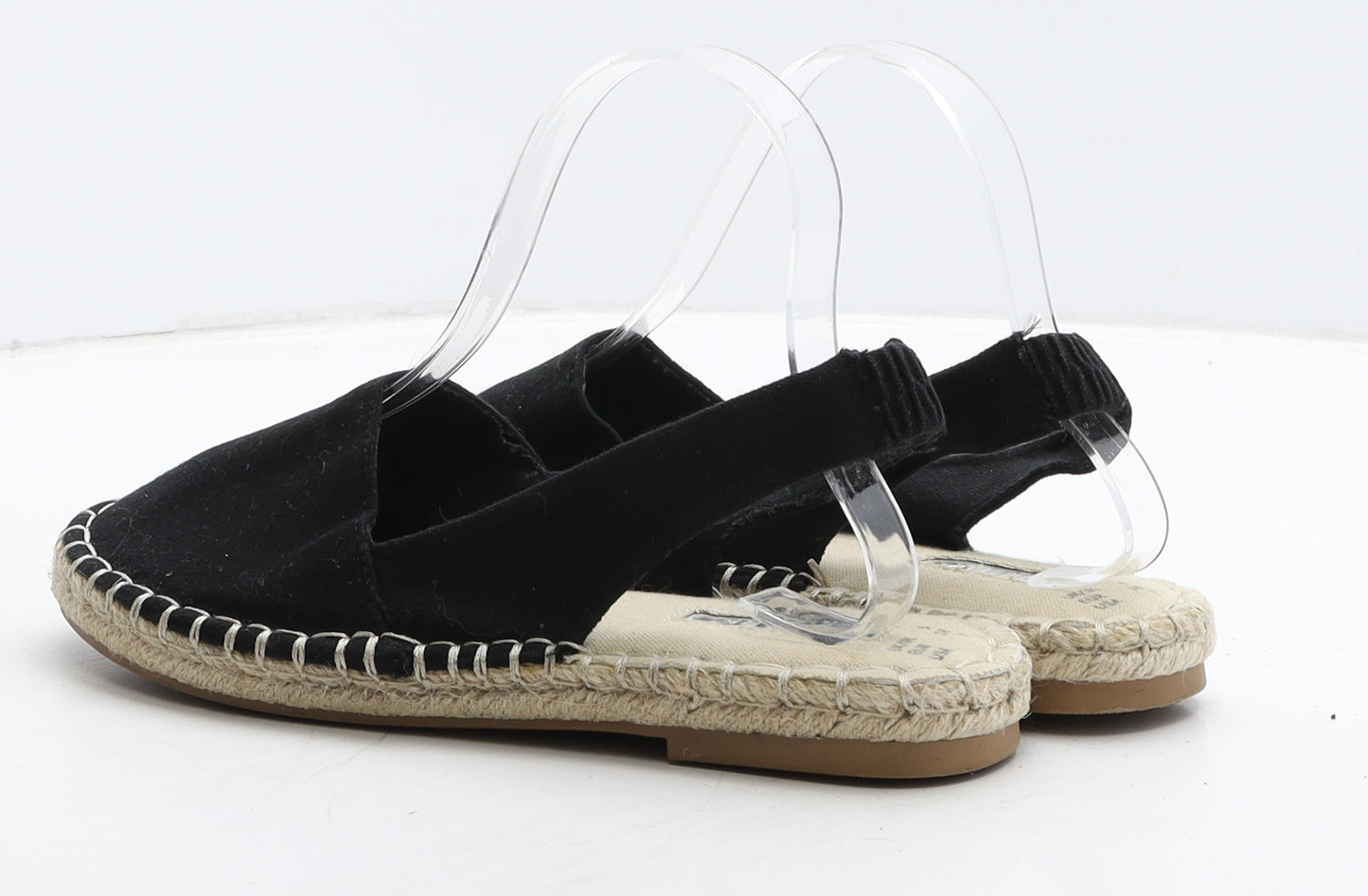 Primark Womens Black Suede Slingback Sandal UK 5 38