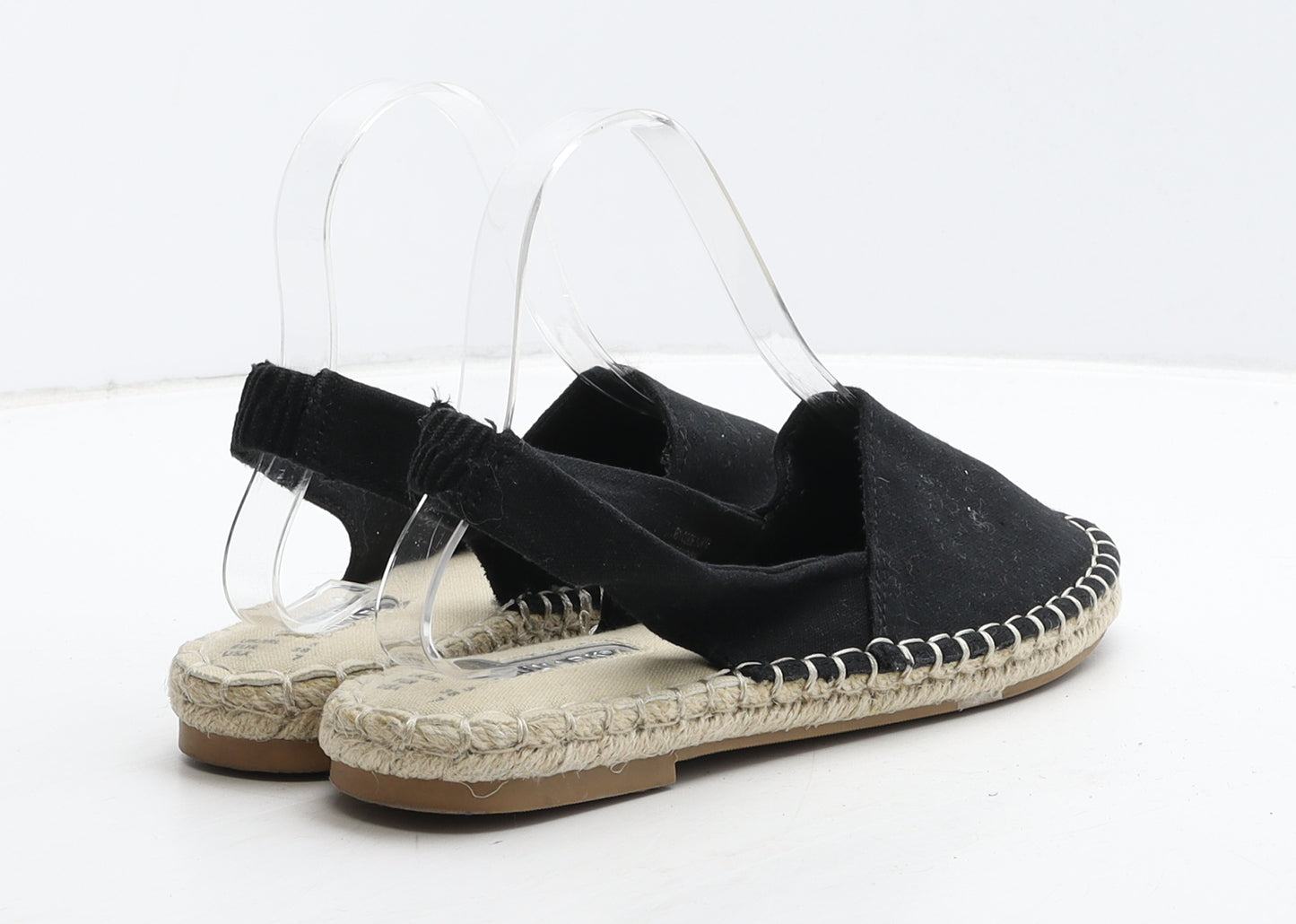 Primark Womens Black Suede Slingback Sandal UK 5 38