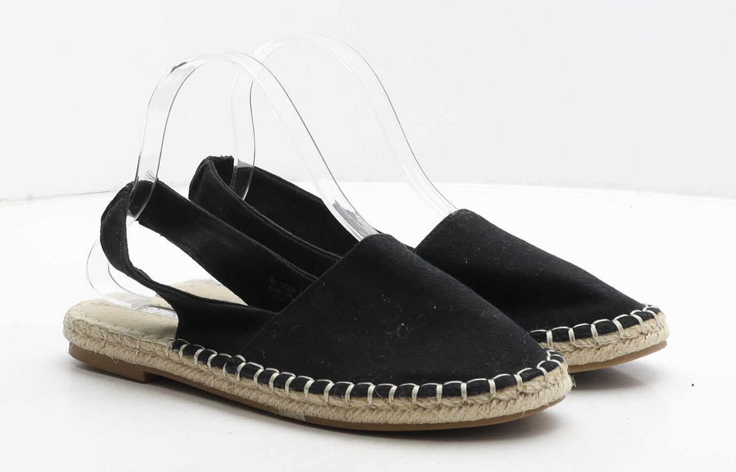 Primark Womens Black Suede Slingback Sandal UK 5 38