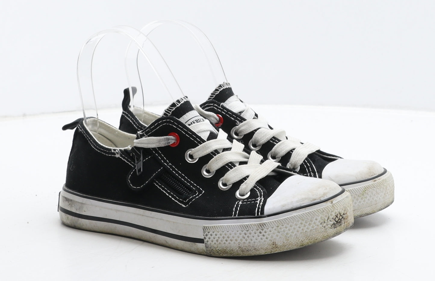 American club Boys Black Fabric Trainer UK 2 34