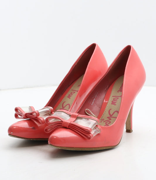 George Womens Pink Vinyl Court Heel UK 5 38