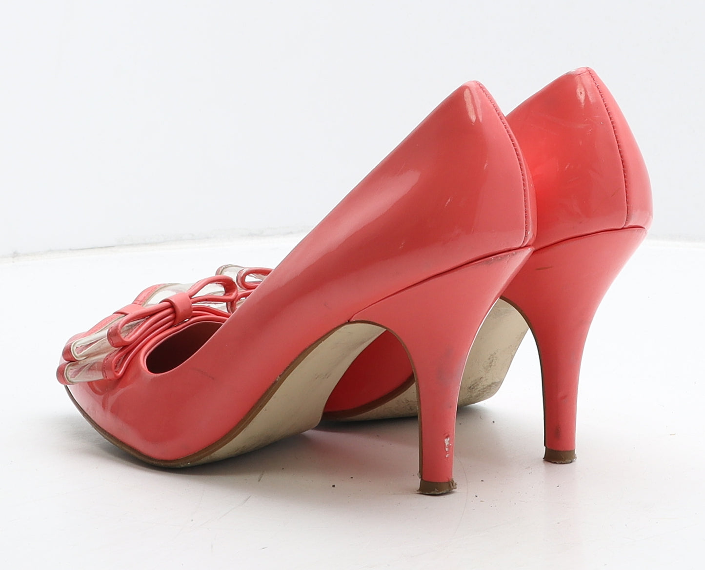George Womens Pink Vinyl Court Heel UK 5 38