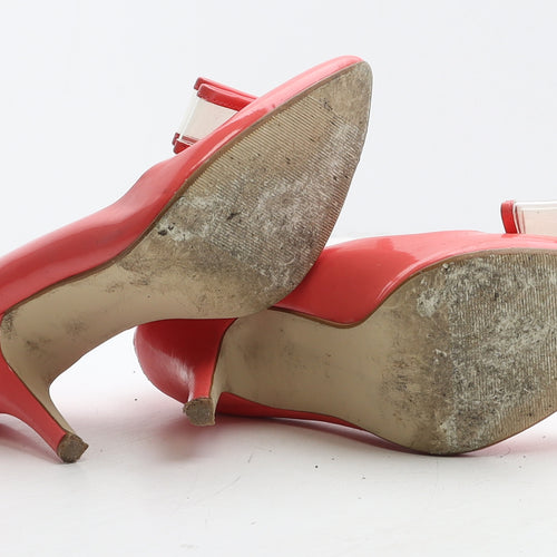 George Womens Pink Vinyl Court Heel UK 5 38