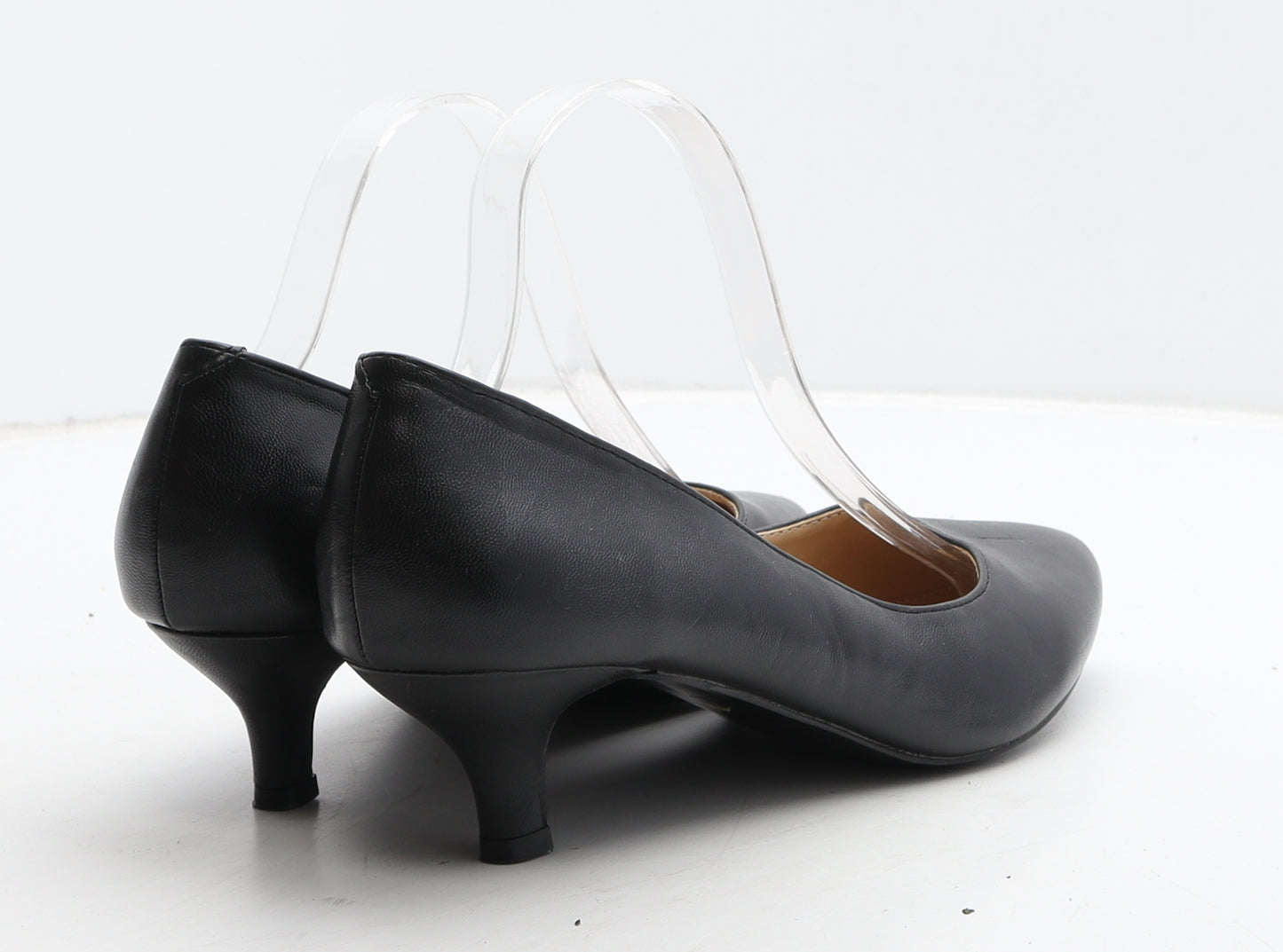 Profile Womens Black Leather Court Heel UK 7