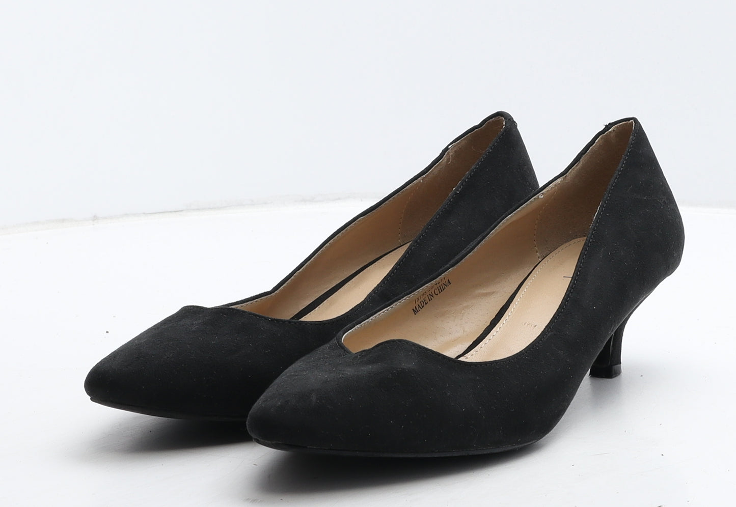 Profile Womens Black Suede Court Heel UK 7