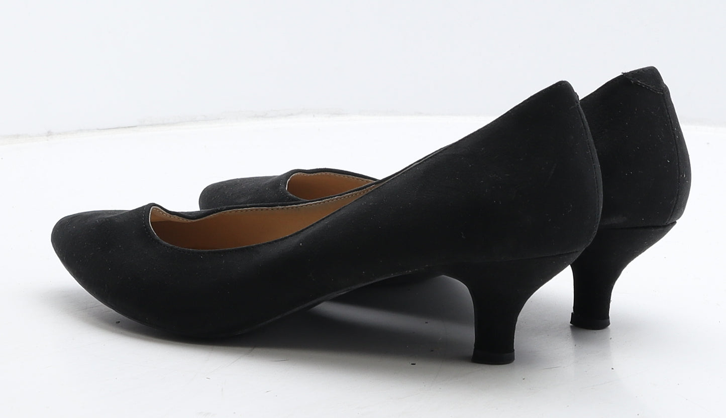 Profile Womens Black Suede Court Heel UK 7