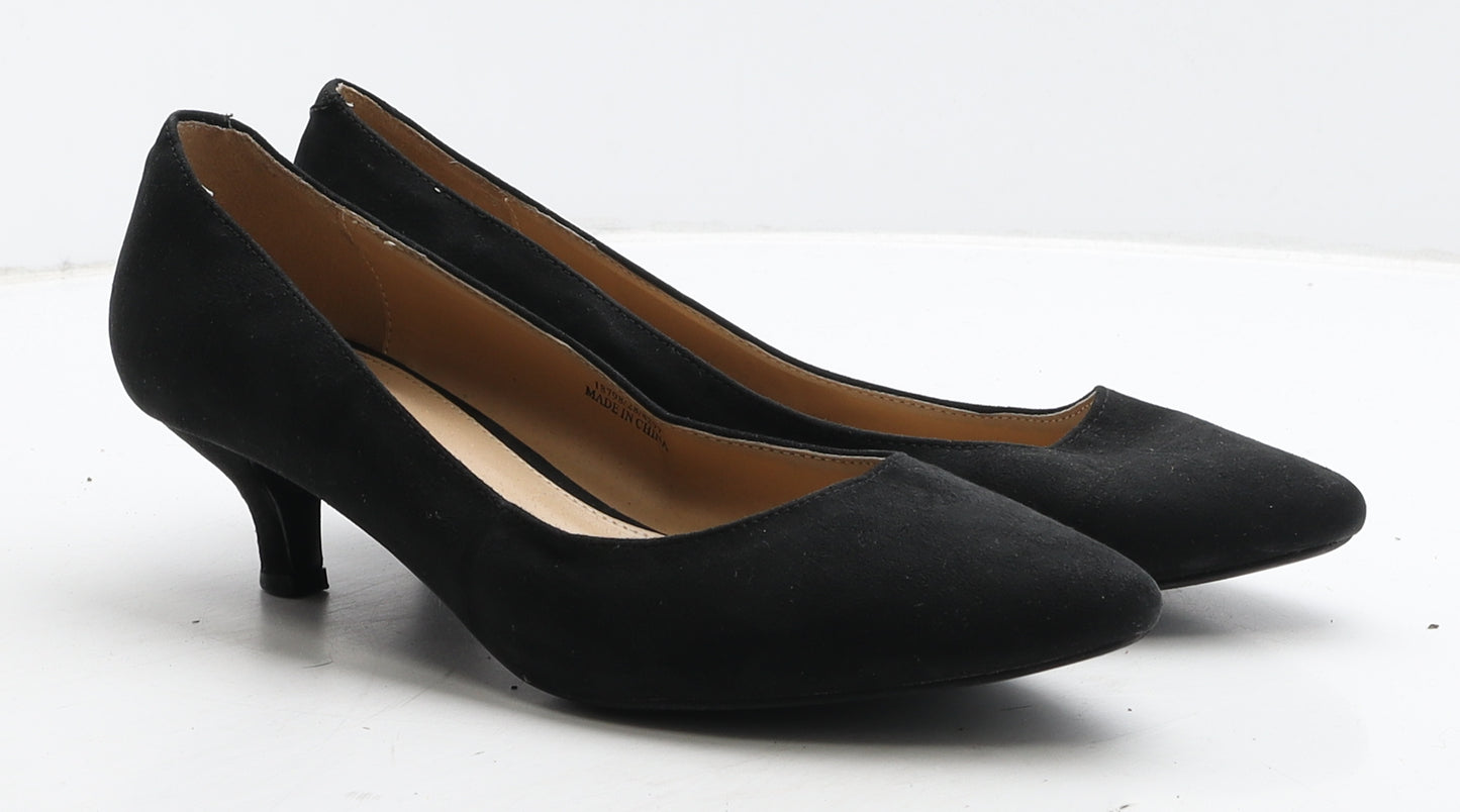 Profile Womens Black Suede Court Heel UK 7