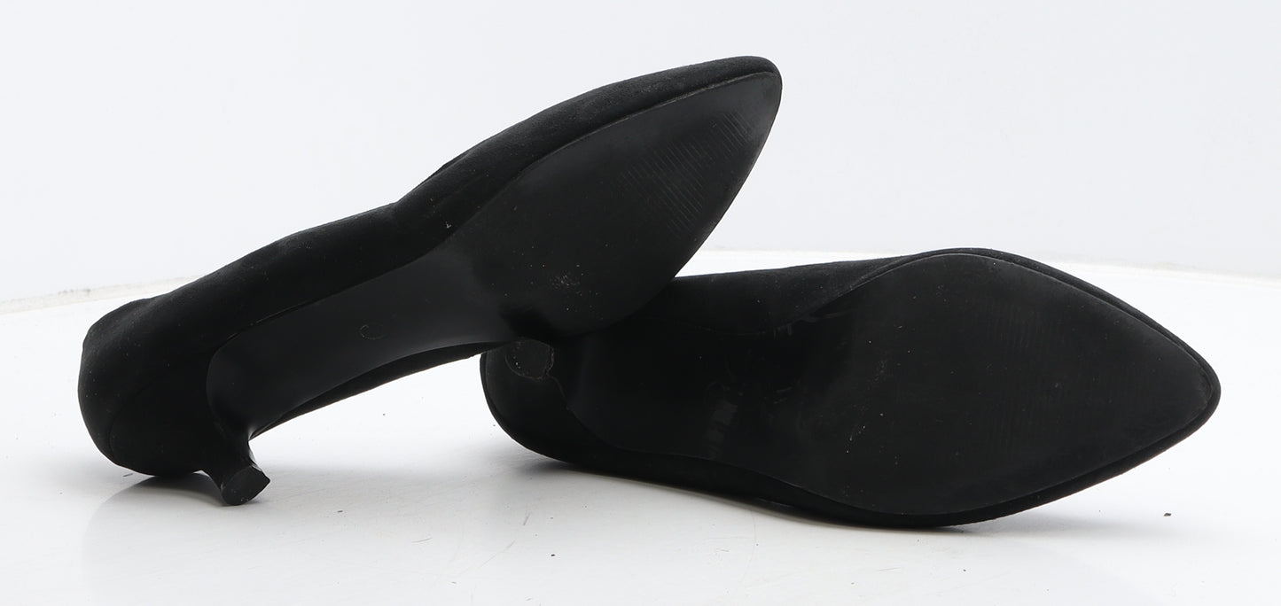 Profile Womens Black Suede Court Heel UK 7