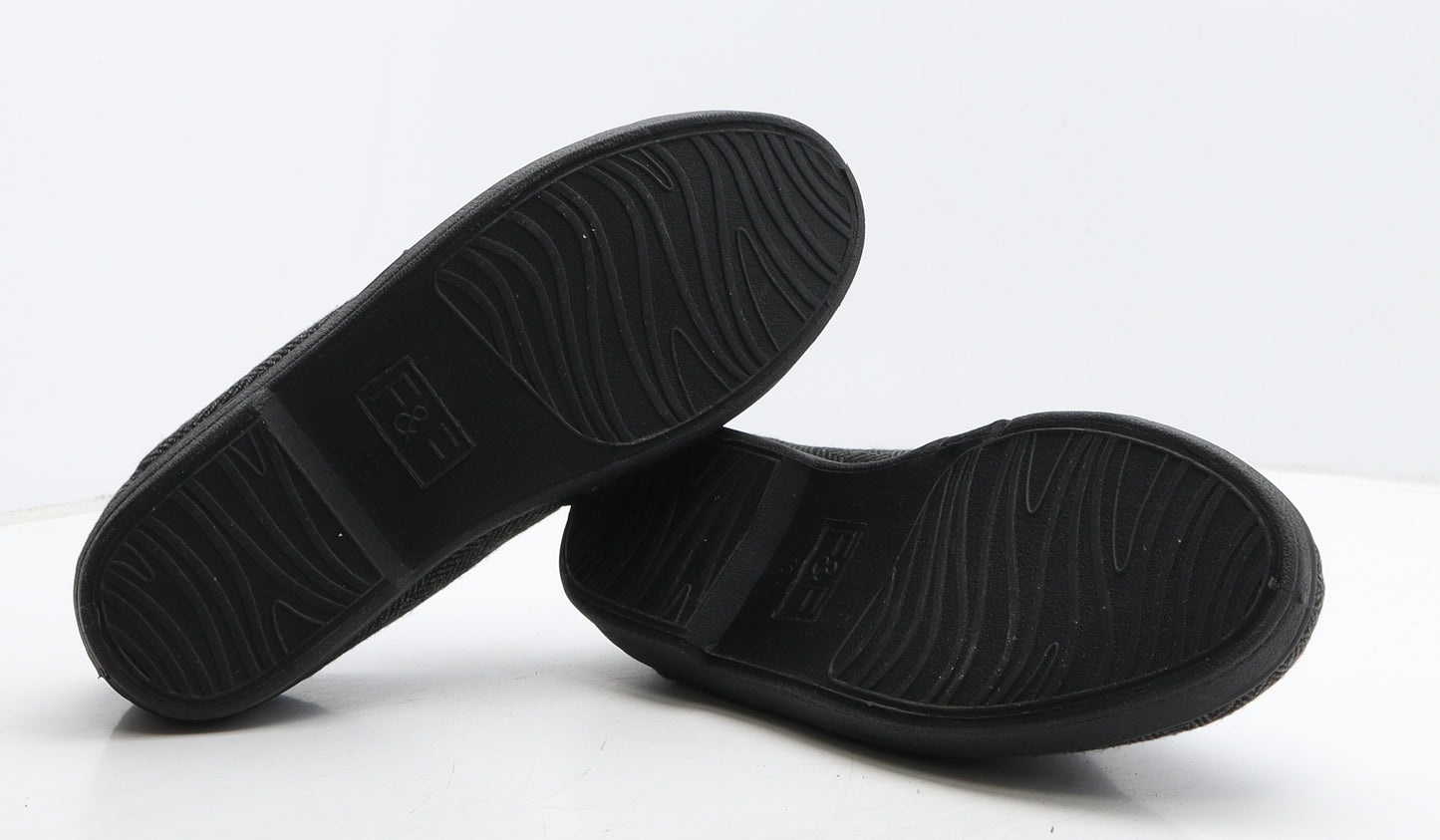 F&F Mens Grey Geometric Fabric Loafer Slipper UK 10 - House Slippers