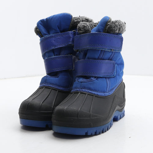 Crane Boys Blue Colourblock Synthetic Snow Boot Boot UK 12