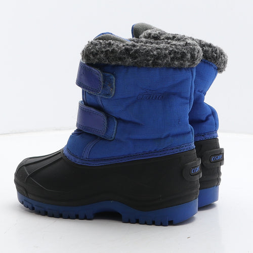 Crane Boys Blue Colourblock Synthetic Snow Boot Boot UK 12