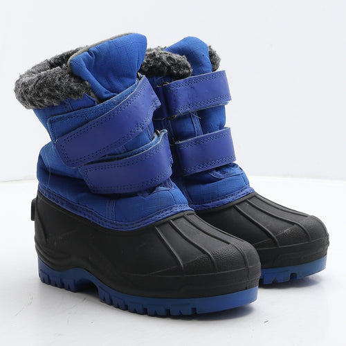 Crane Boys Blue Colourblock Synthetic Snow Boot Boot UK 12
