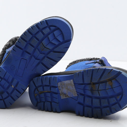 Crane Boys Blue Colourblock Synthetic Snow Boot Boot UK 12