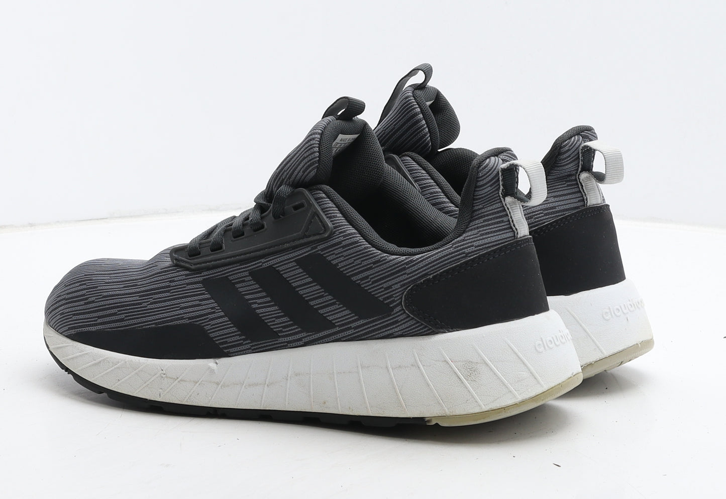 adidas Mens Grey Striped Fabric Trainer UK 8 42 - Foamcloud