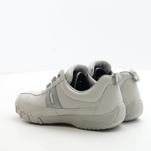 Hotter Womens White Leather Trainer UK 4 37