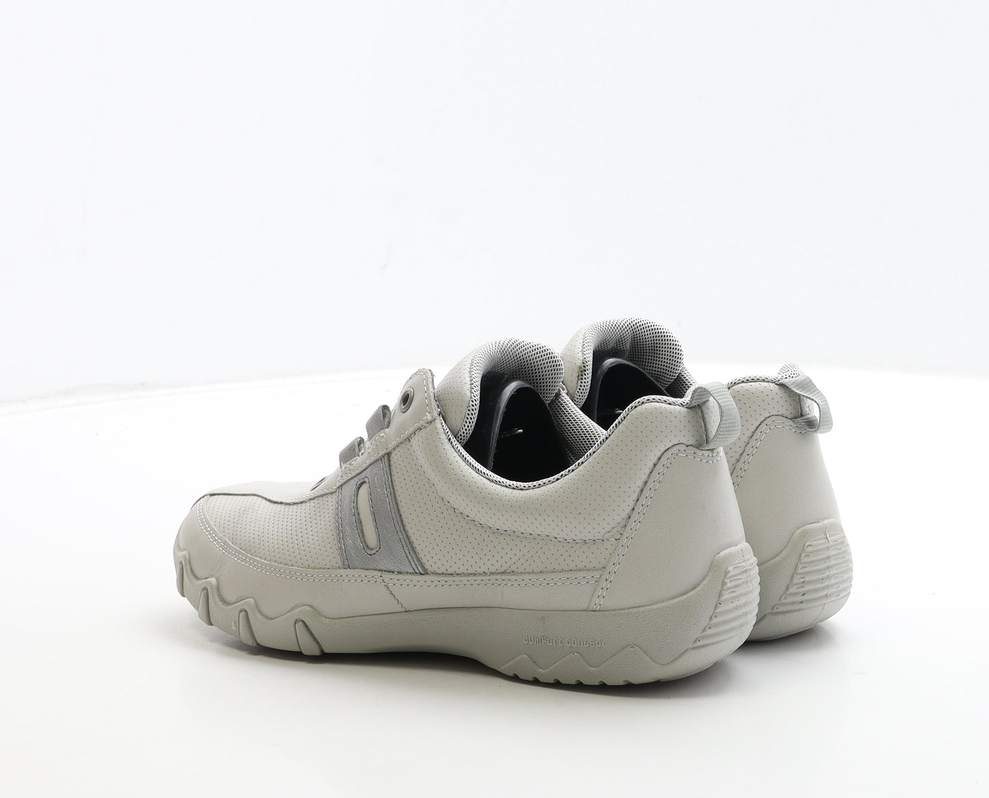 Hotter Womens White Leather Trainer UK 4 37