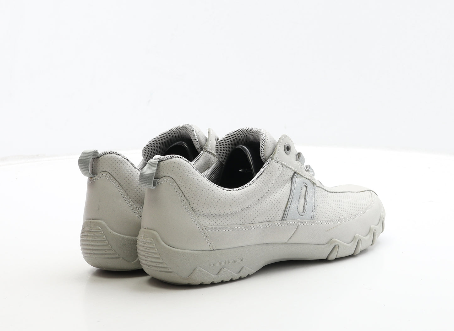 Hotter Womens White Leather Trainer UK 4 37