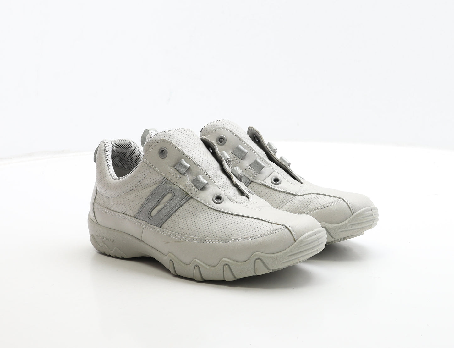Hotter Womens White Leather Trainer UK 4 37