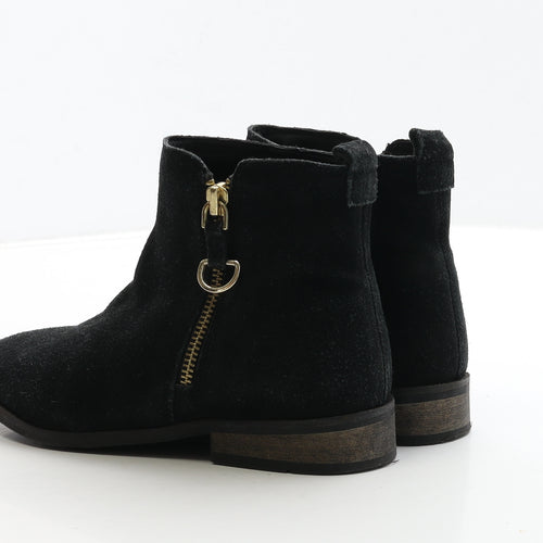 NEXT Womens Black Leather Bootie Boot UK 3 36