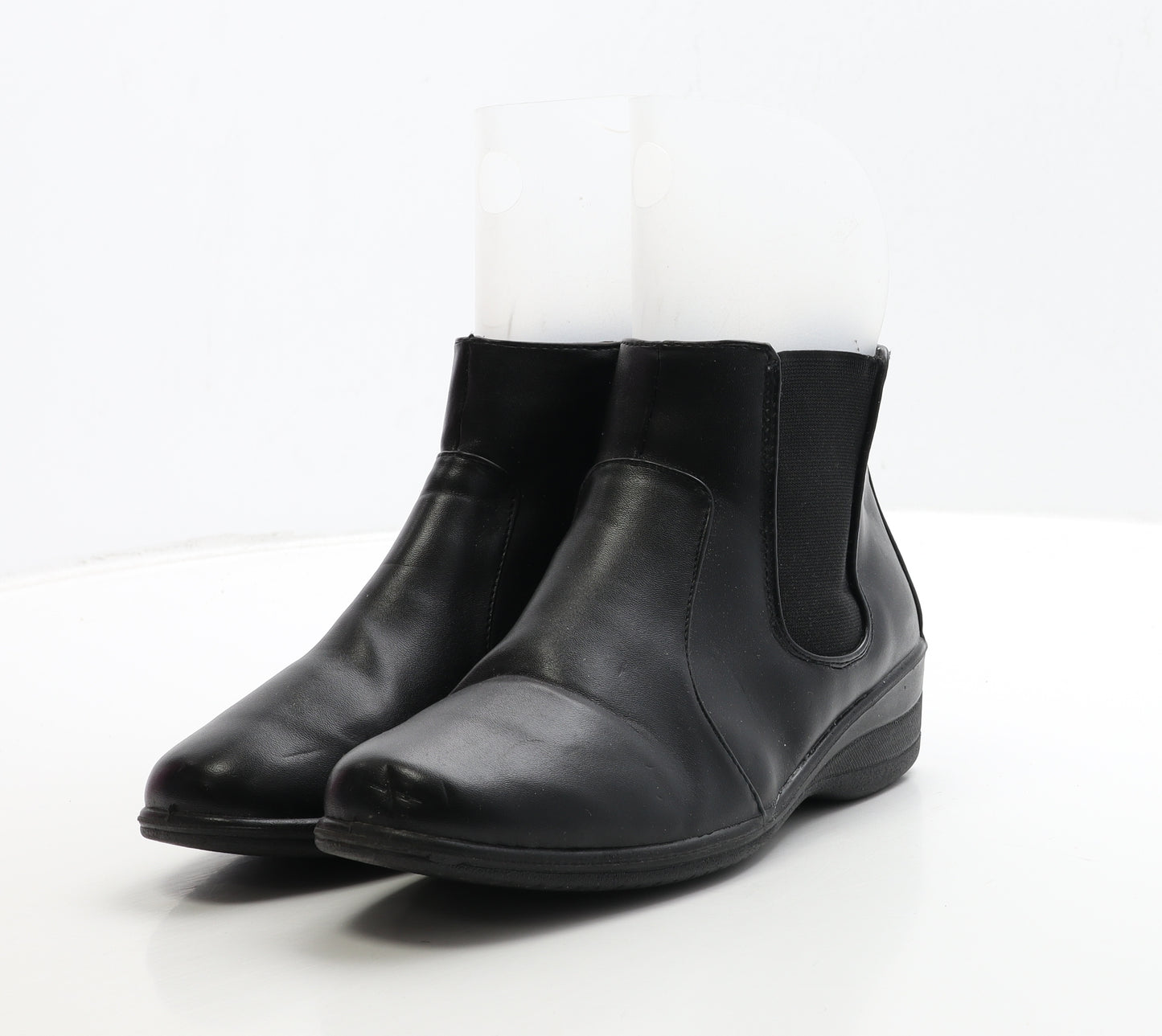Shoe Tree Comfort Womens Black Leather Chelsea Boot UK 5 38