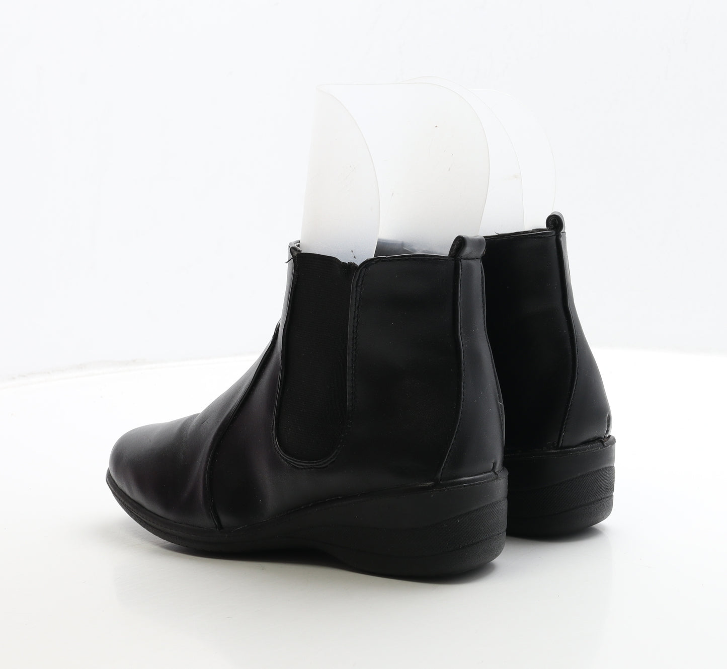 Shoe Tree Comfort Womens Black Leather Chelsea Boot UK 5 38