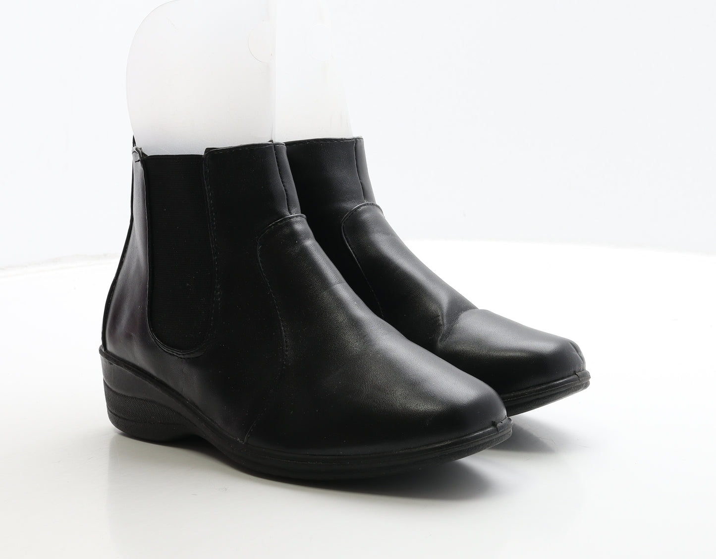 Shoe Tree Comfort Womens Black Leather Chelsea Boot UK 5 38