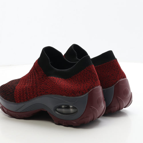 Preworn Womens Red Polyester Trainer UK 7 40