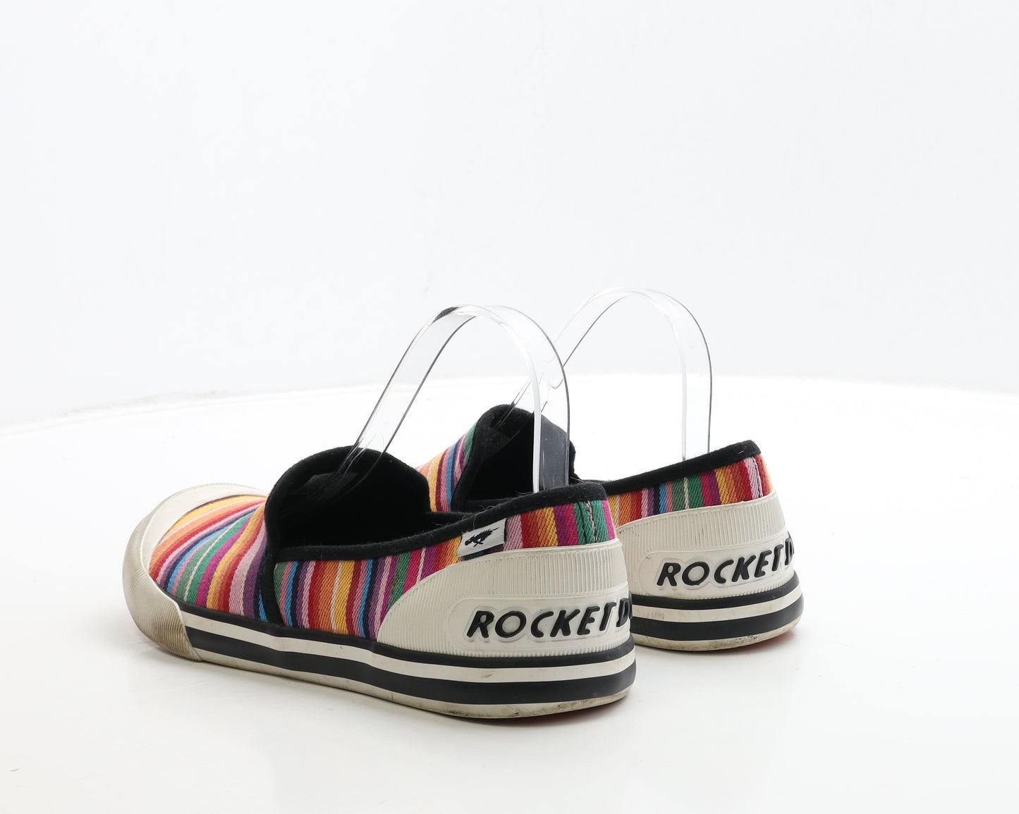 Rocket Dog Womens Multicoloured Striped Fabric Loafer Flat UK 7 40