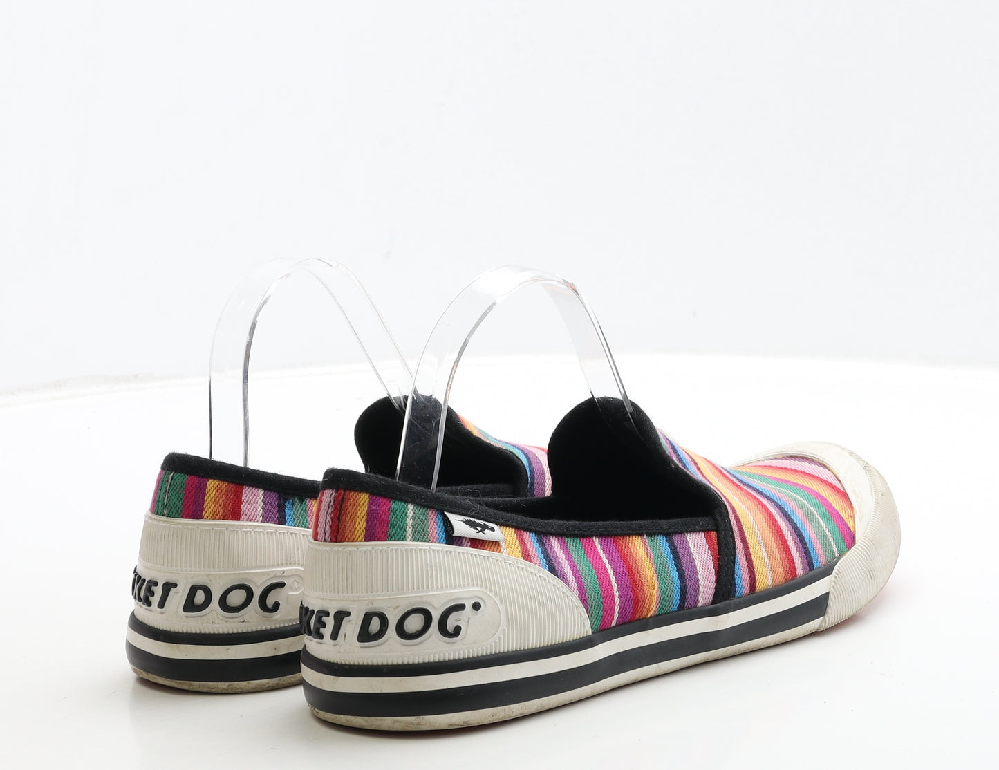Rocket Dog Womens Multicoloured Striped Fabric Loafer Flat UK 7 40