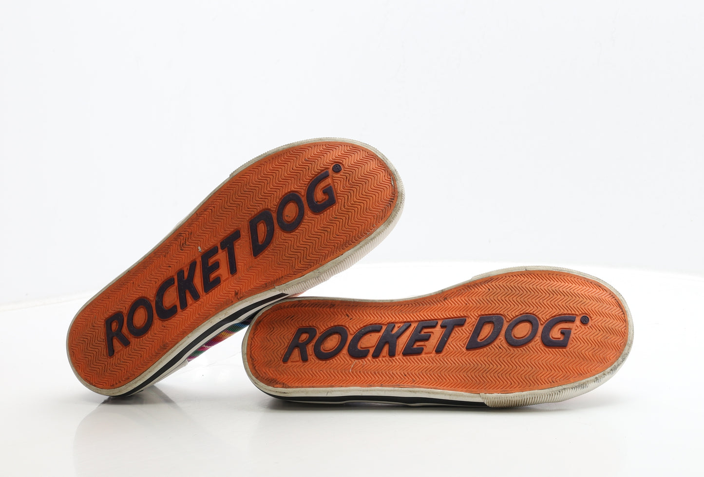 Rocket Dog Womens Multicoloured Striped Fabric Loafer Flat UK 7 40