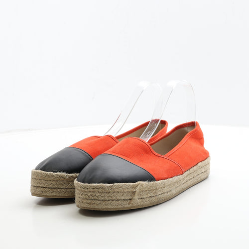 Primark Womens Orange Leather Loafer Flat UK 7 40