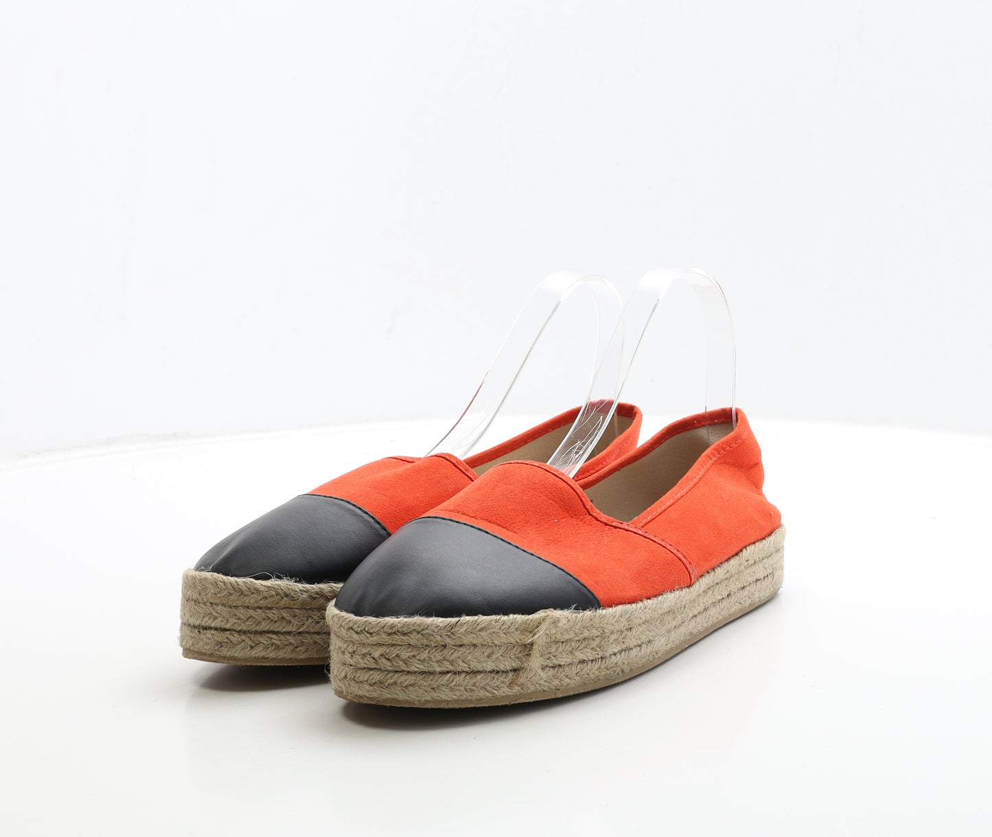 Primark Womens Orange Leather Loafer Flat UK 7 40