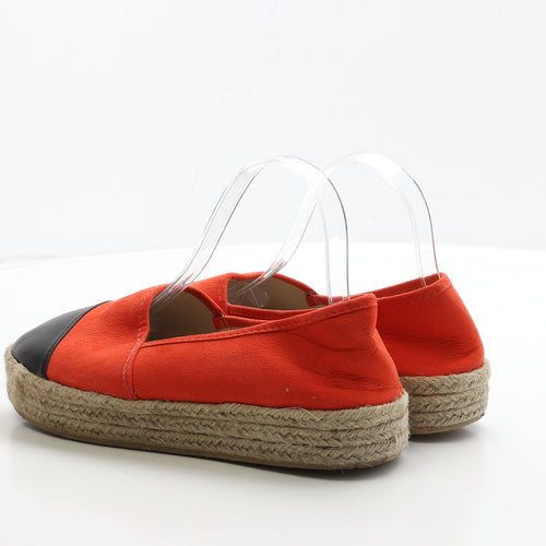 Primark Womens Orange Leather Loafer Flat UK 7 40