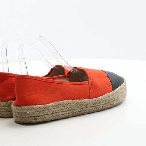 Primark Womens Orange Leather Loafer Flat UK 7 40