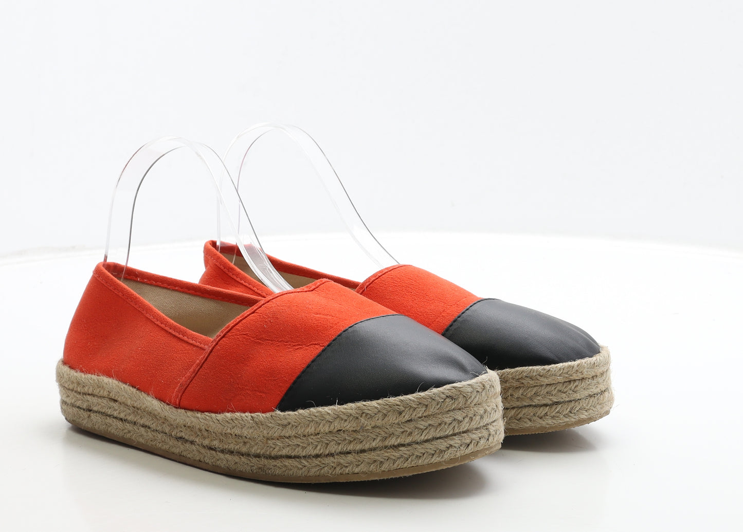 Primark Womens Orange Leather Loafer Flat UK 7 40