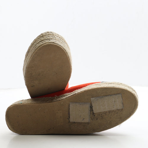 Primark Womens Orange Leather Loafer Flat UK 7 40