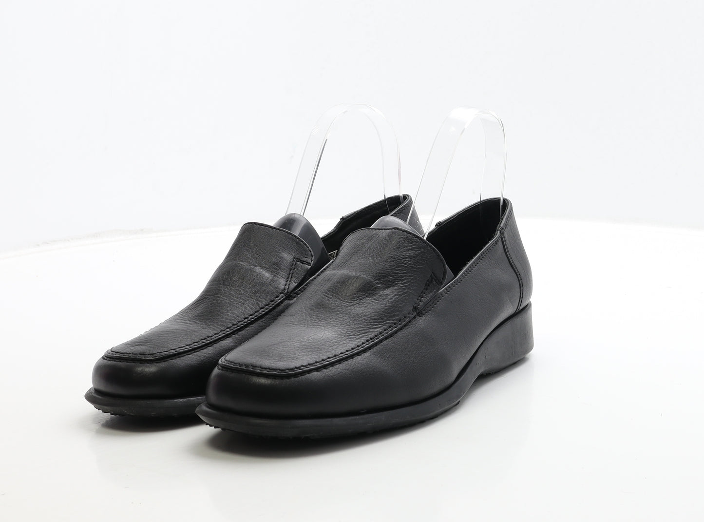 Orthopedic Womens Black Leather Slip On Flat UK 5 38