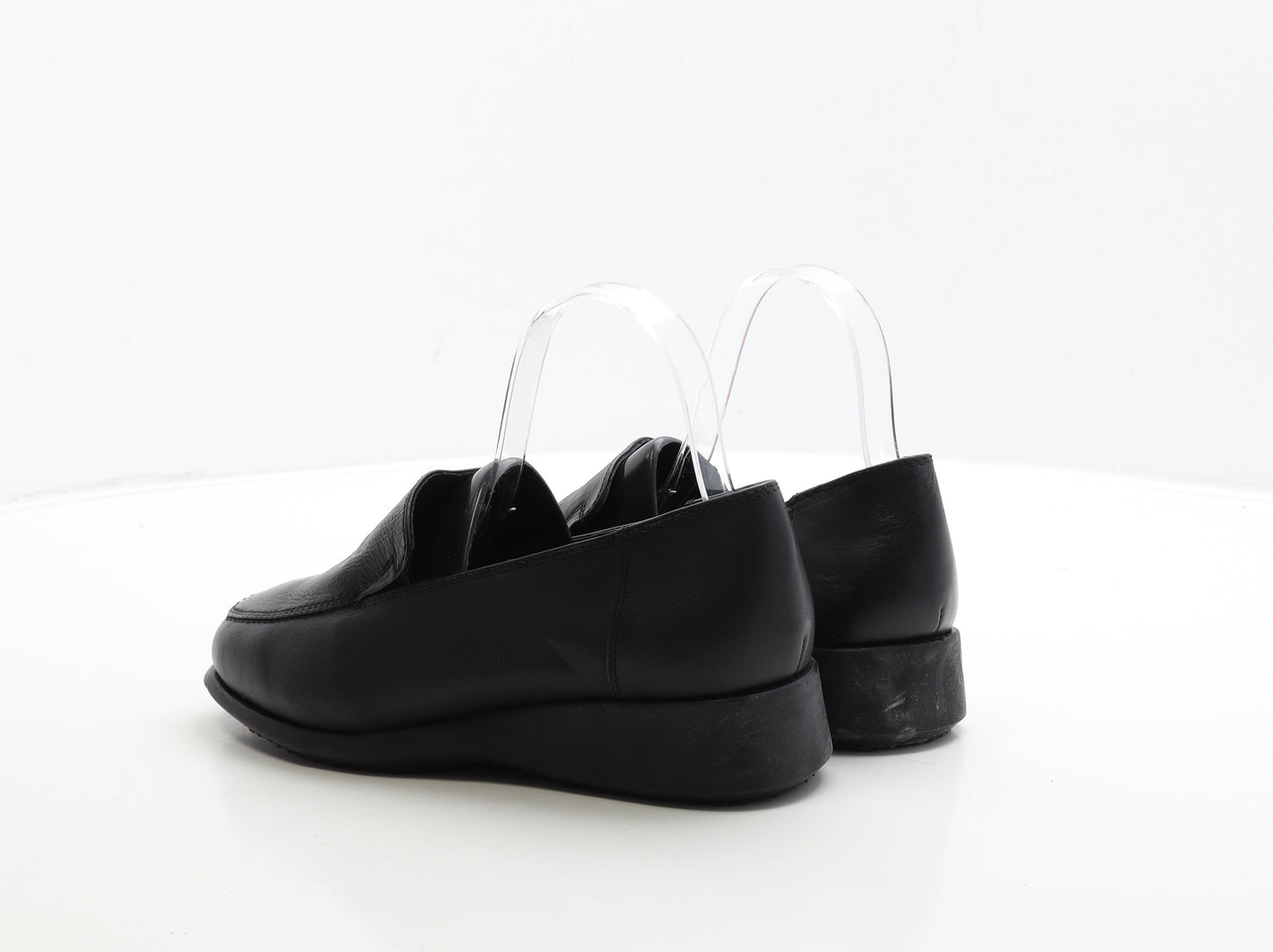 Orthopedic Womens Black Leather Slip On Flat UK 5 38