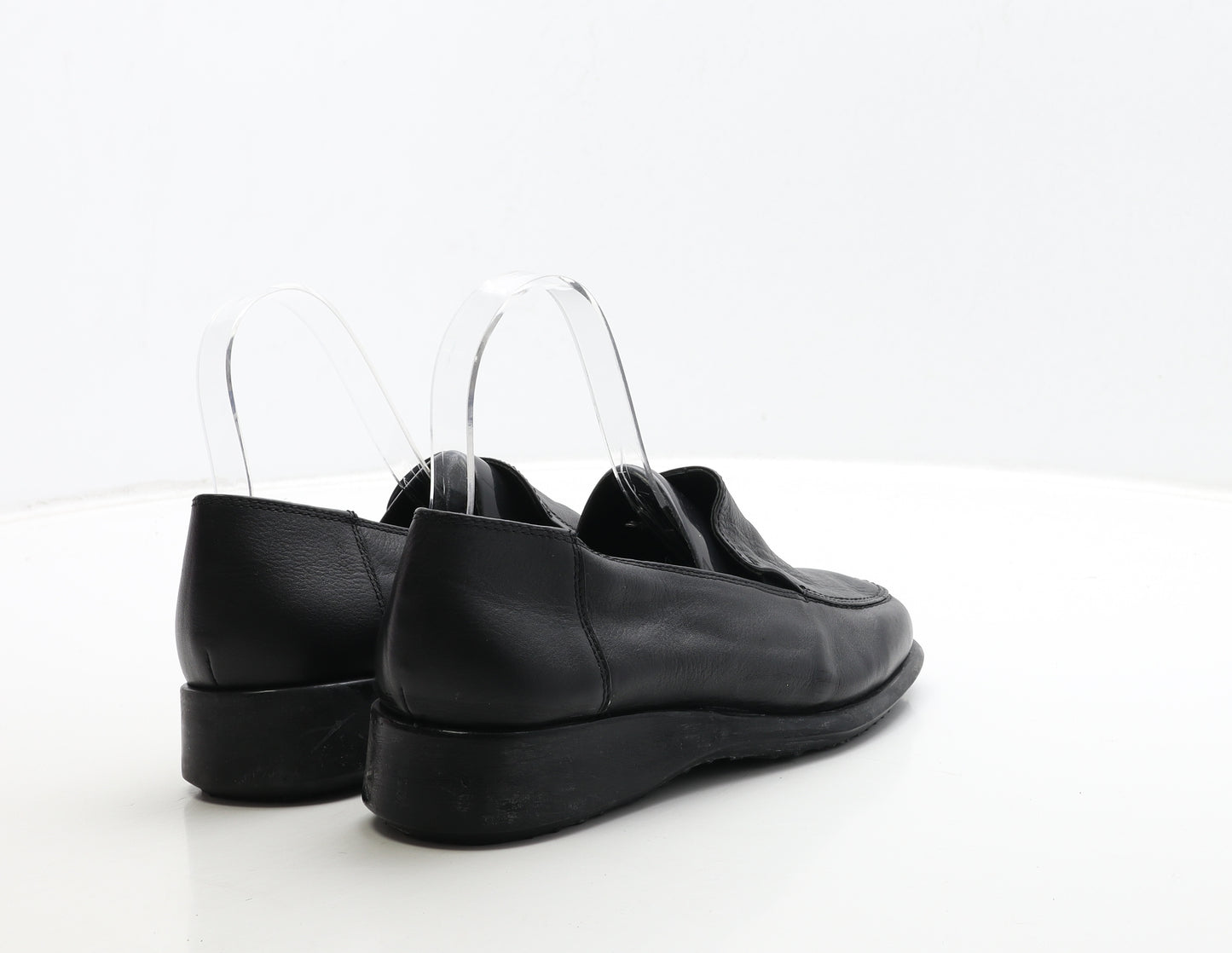 Orthopedic Womens Black Leather Slip On Flat UK 5 38