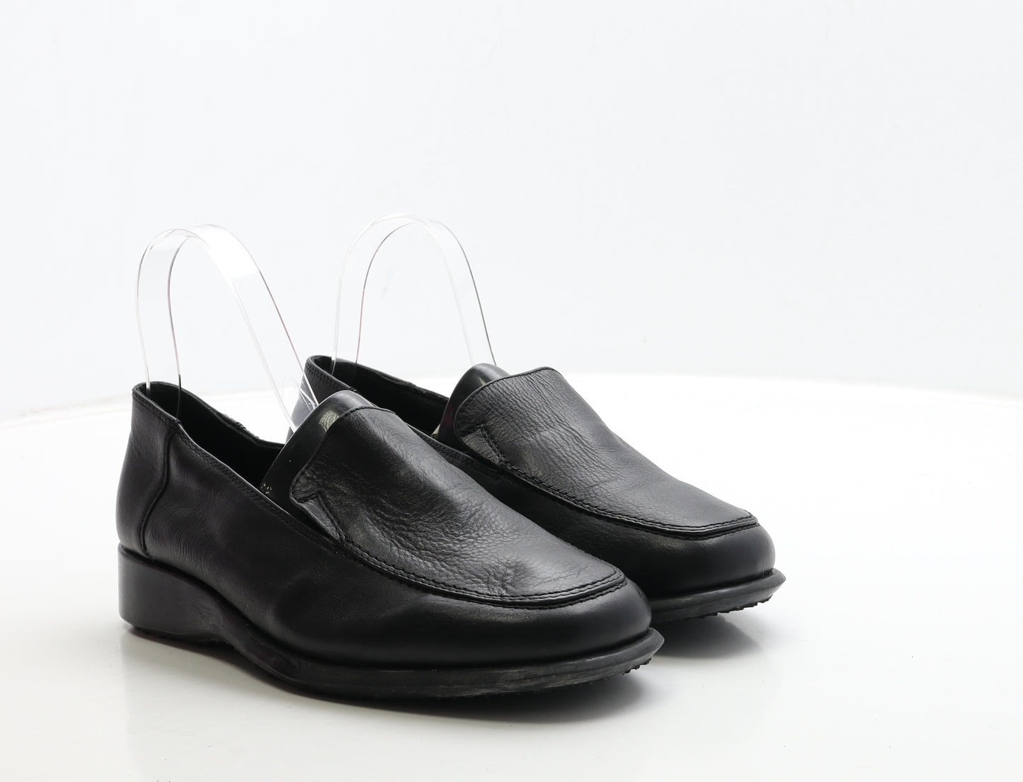 Orthopedic Womens Black Leather Slip On Flat UK 5 38