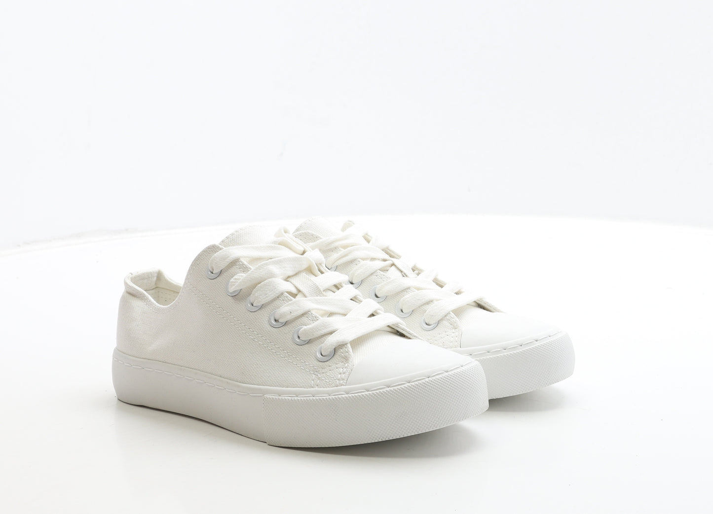 NEXT Womens White Fabric Trainer UK 3.5 36