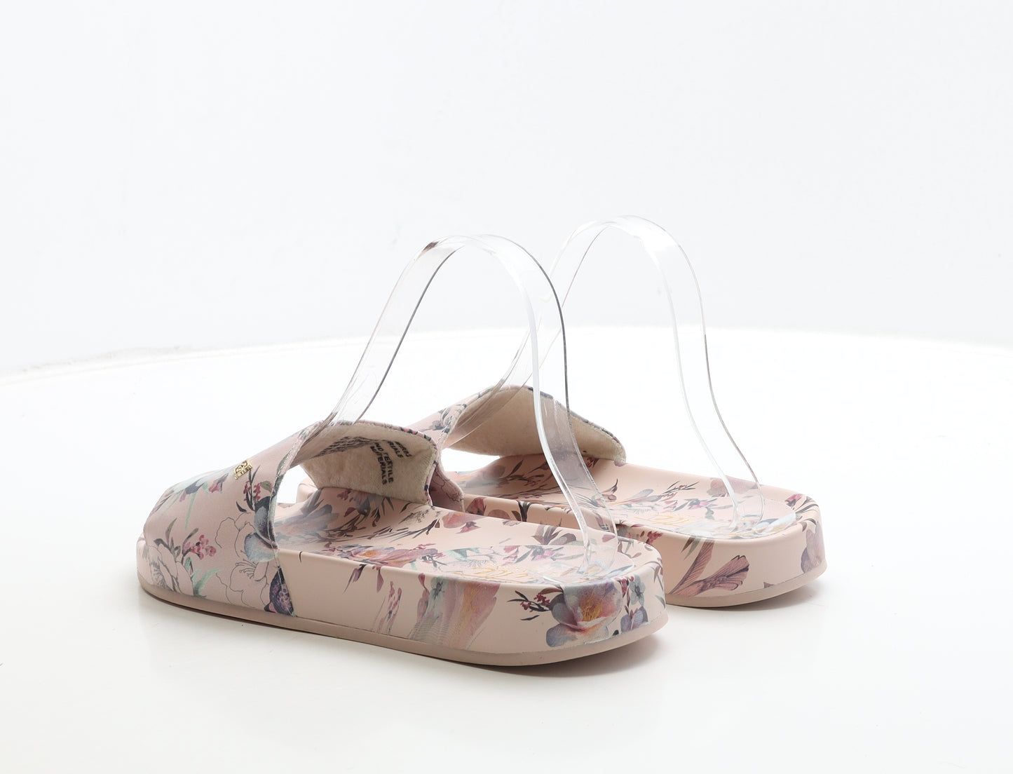 Nanette Womens Pink Floral Polyester Slider Sandal UK 7 US 9