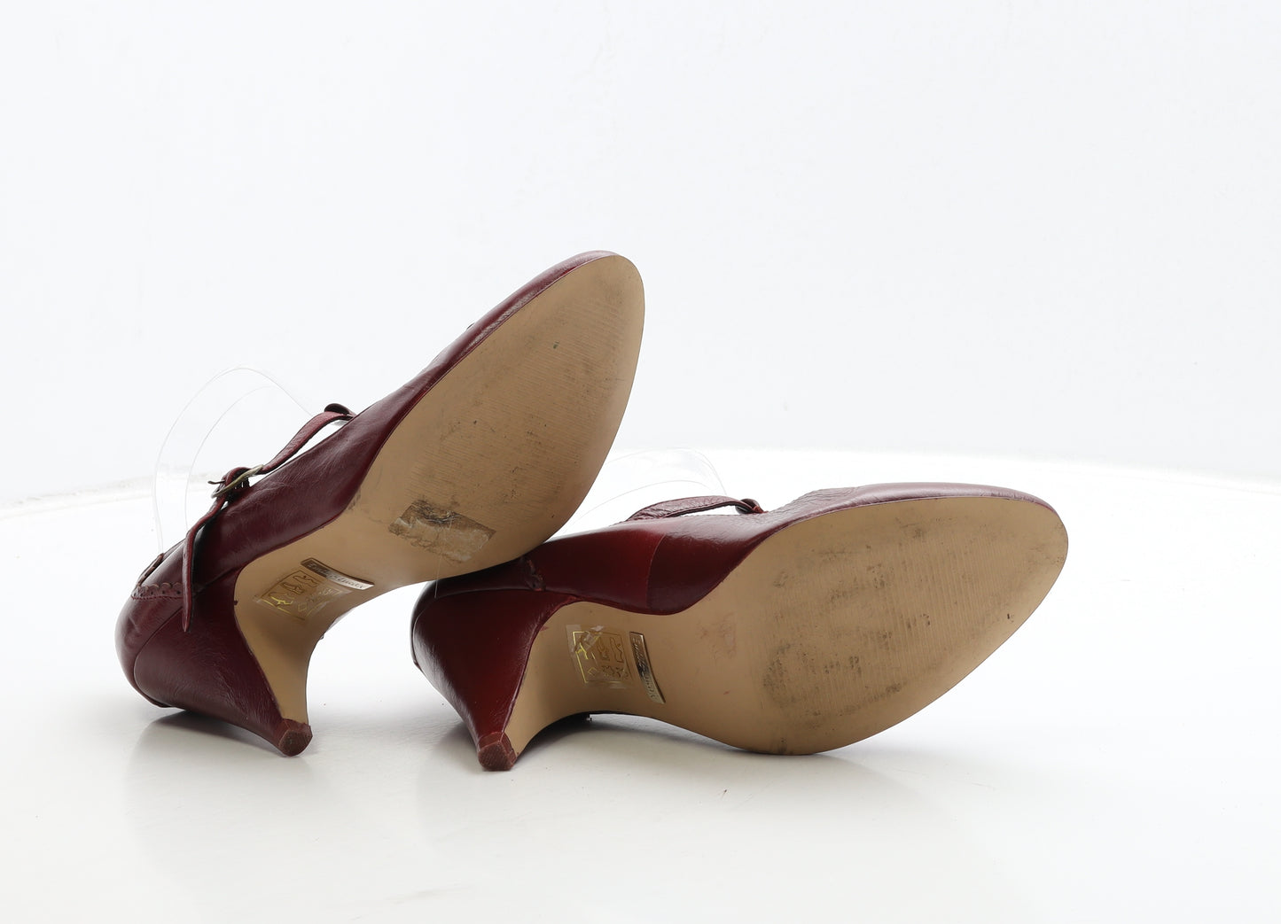 Emilio Luca Womens Red Leather Court Heel UK 5 38 - Mary Jane Style