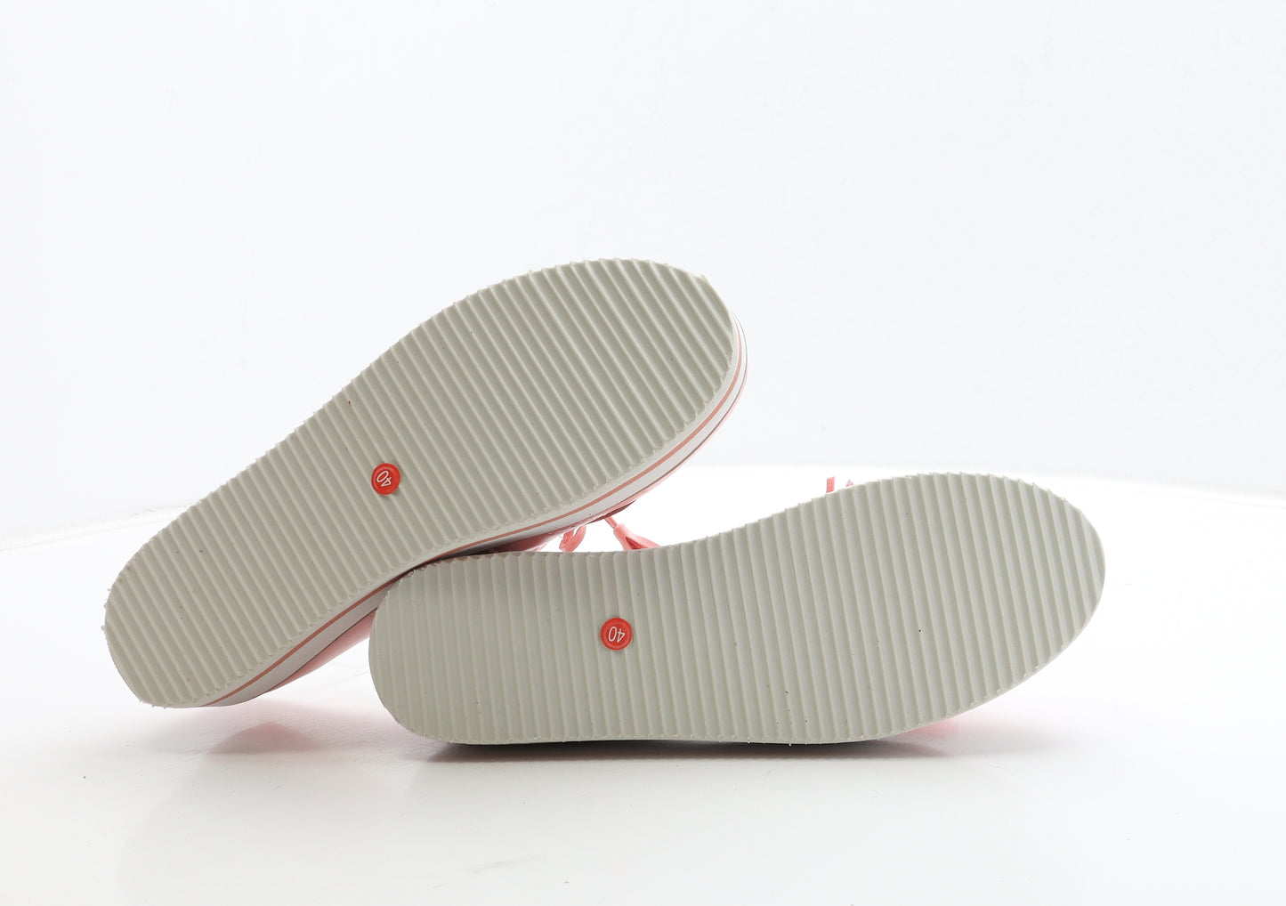 Preworn Womens Pink Leather Loafer Flat UK 7 40